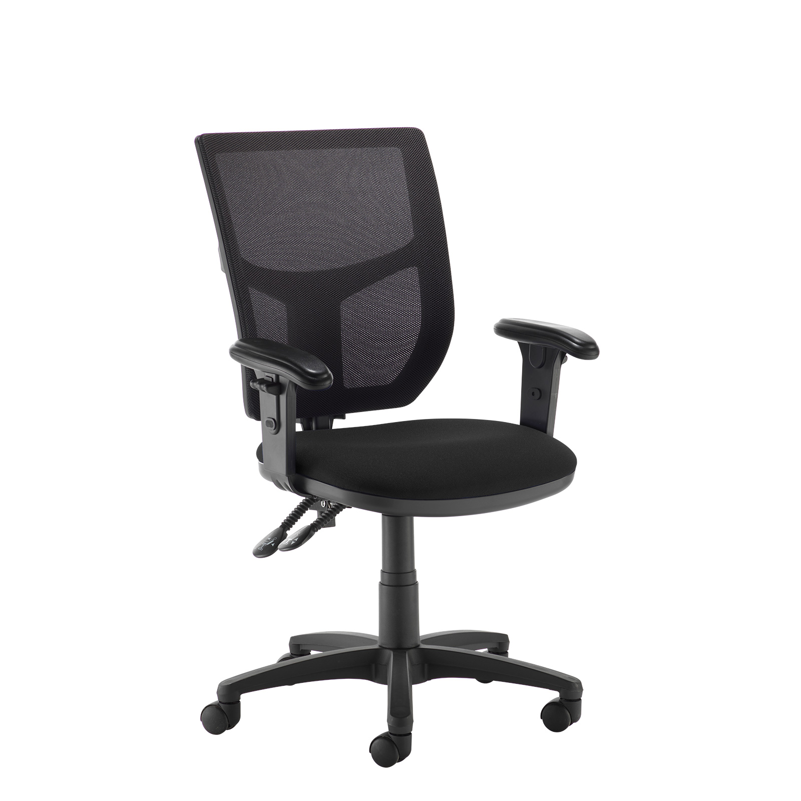 Altino+mesh+back+PCB+operator+chair+with+adjustable+arms+-+black