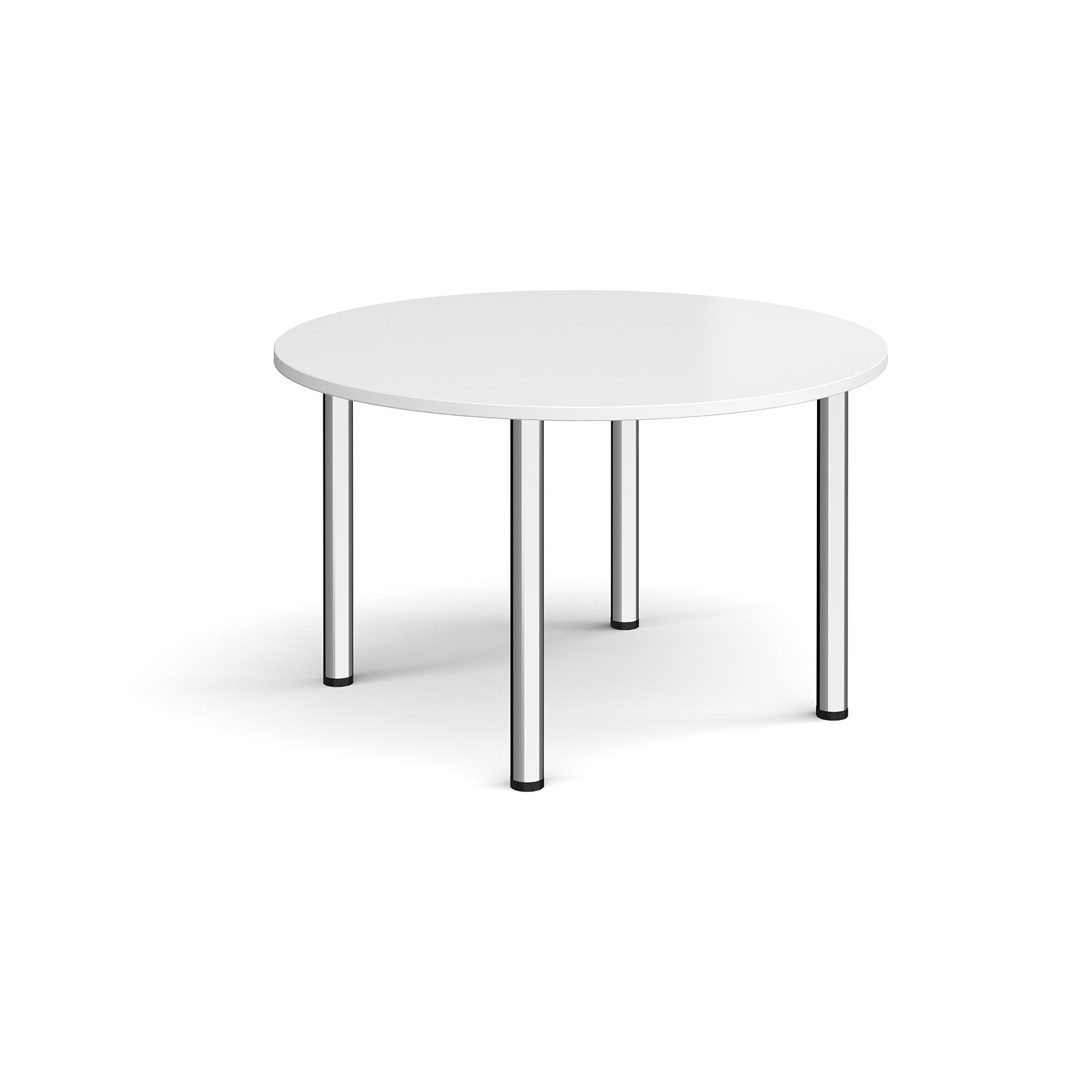 Circular+chrome+radial+leg+meeting+table+1200mm+-+white