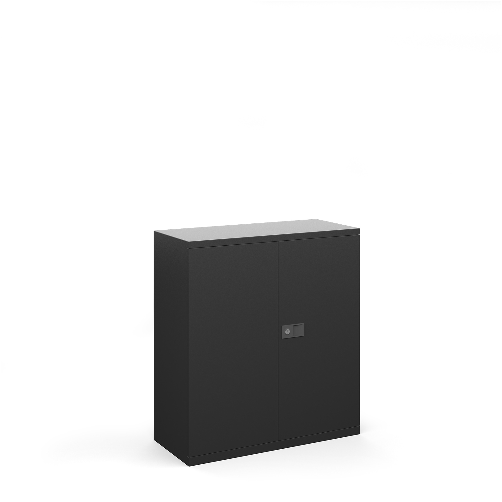 Steel+contract+cupboard+with+1+shelf+1000mm+high+-+black
