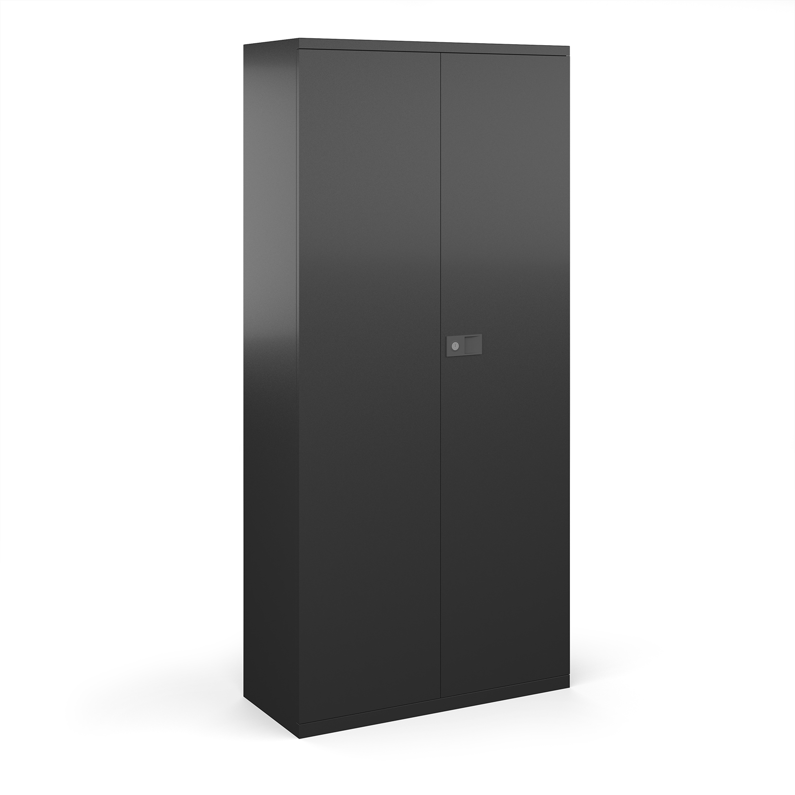 Steel+contract+cupboard+with+4+shelves+1968mm+high+-+black