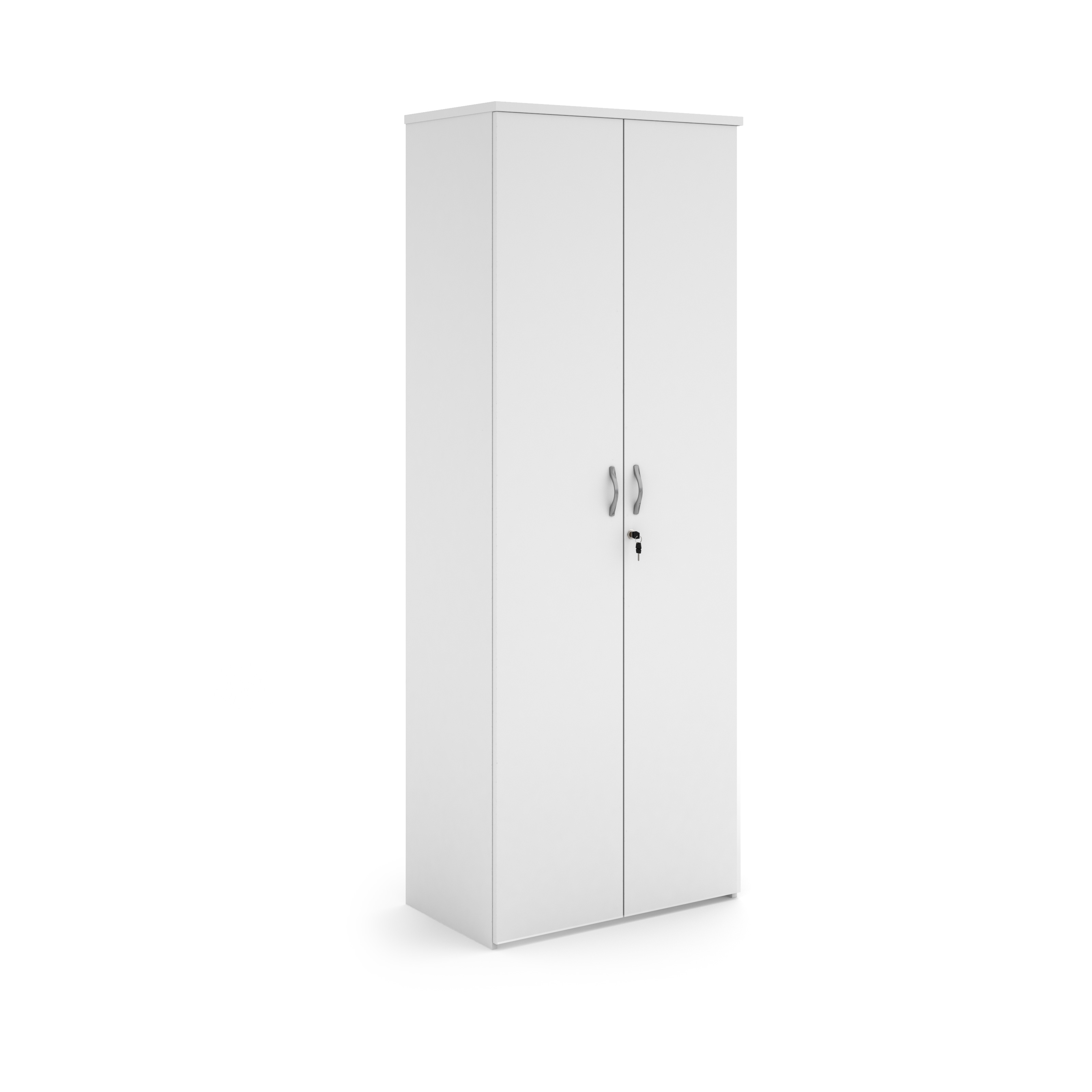 Universal+double+door+cupboard+2140mm+high+with+5+shelves+-+white