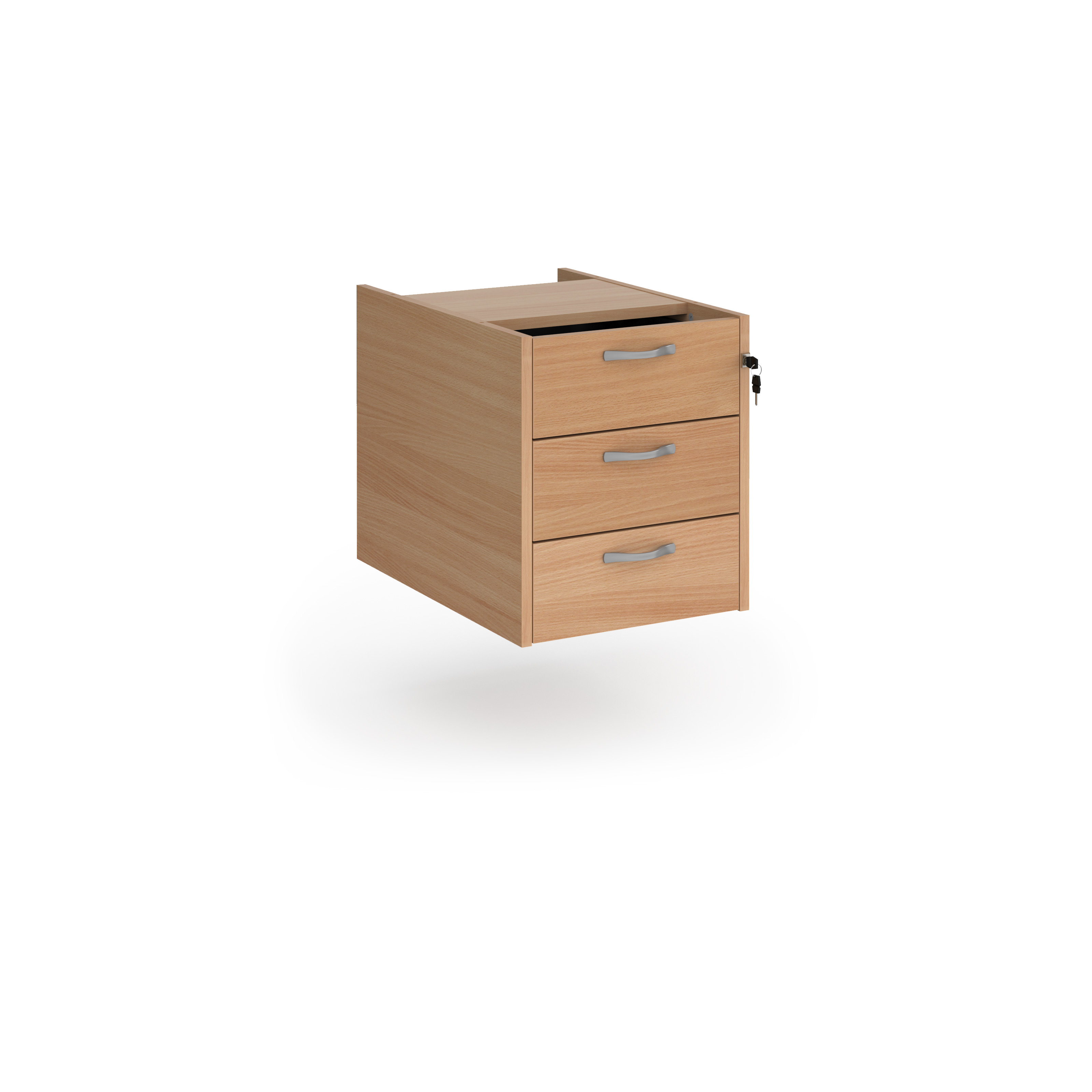 Maestro+25+3+drawer+fixed+pedestal+-+Beech