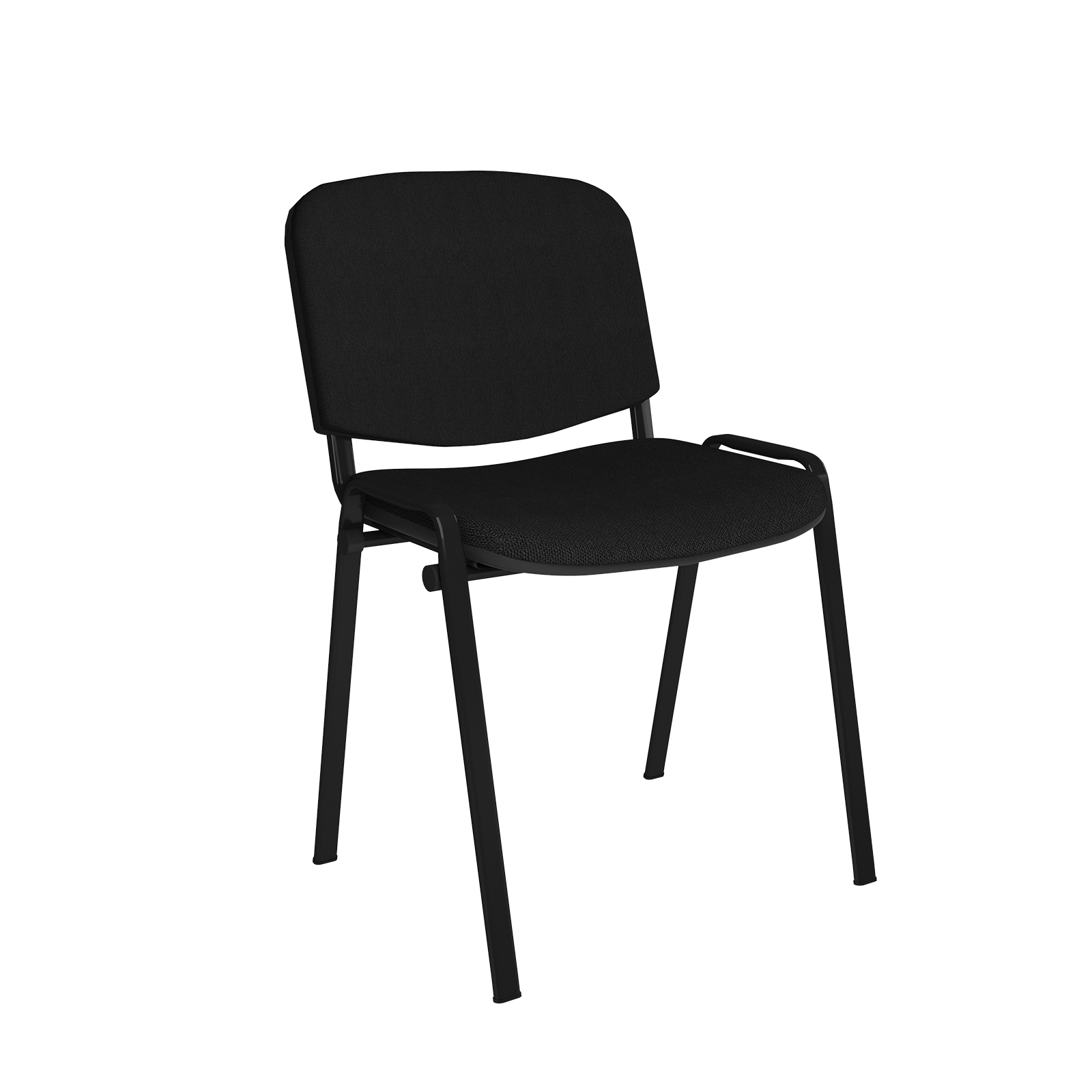 Taurus+meeting+room+chair+with+black+frame+and+no+arms+-+black