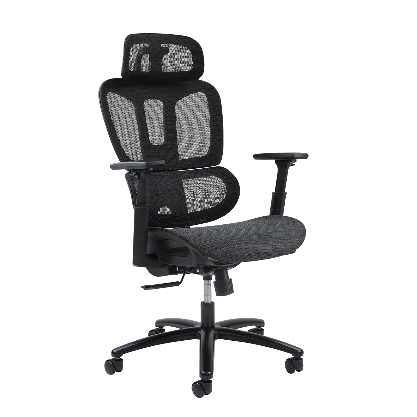 Zala+mesh+back+operator+chair+with+headrest+and+black+mesh+seat