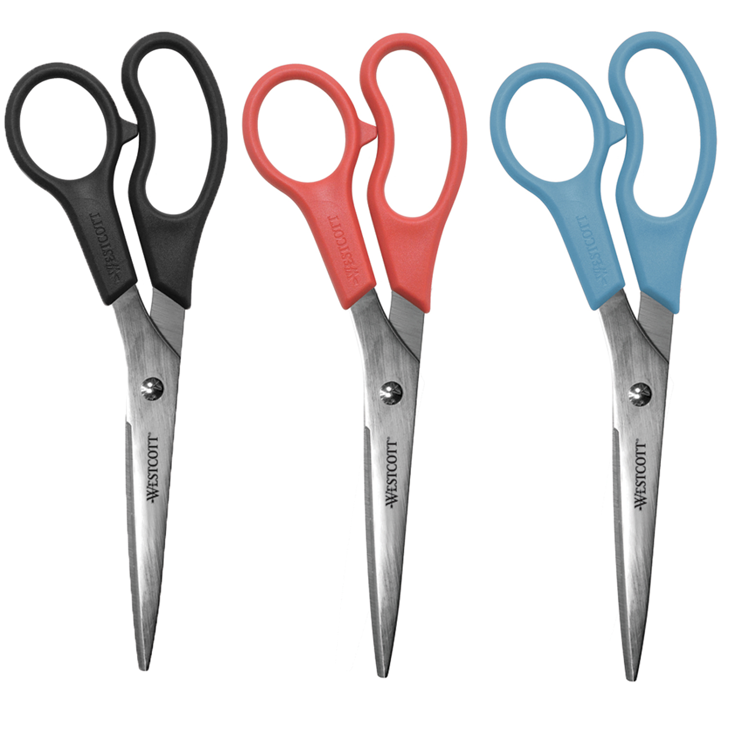 Scissors+8In+Straight+3%2FPk+Asst+