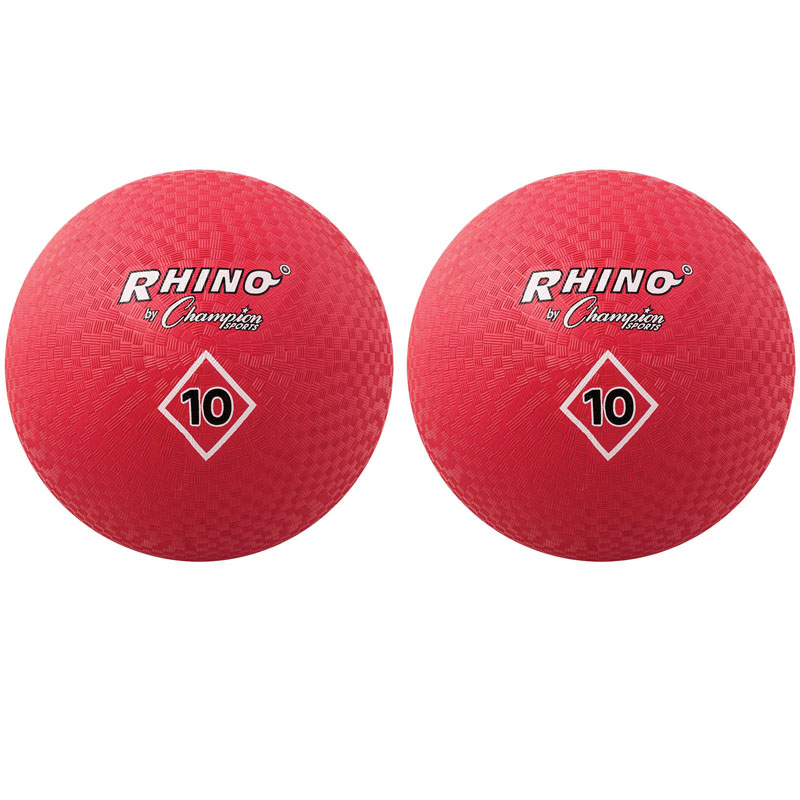Champion+Sports+Playground+Ball%2C+10%22%2C+Red%2C+Pack+of+2