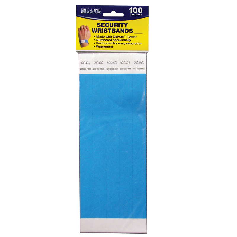 DuPont%E2%84%A2+Tyvek%C2%AE+Security+Wristbands%2C+Blue%2C+Pack+of+100