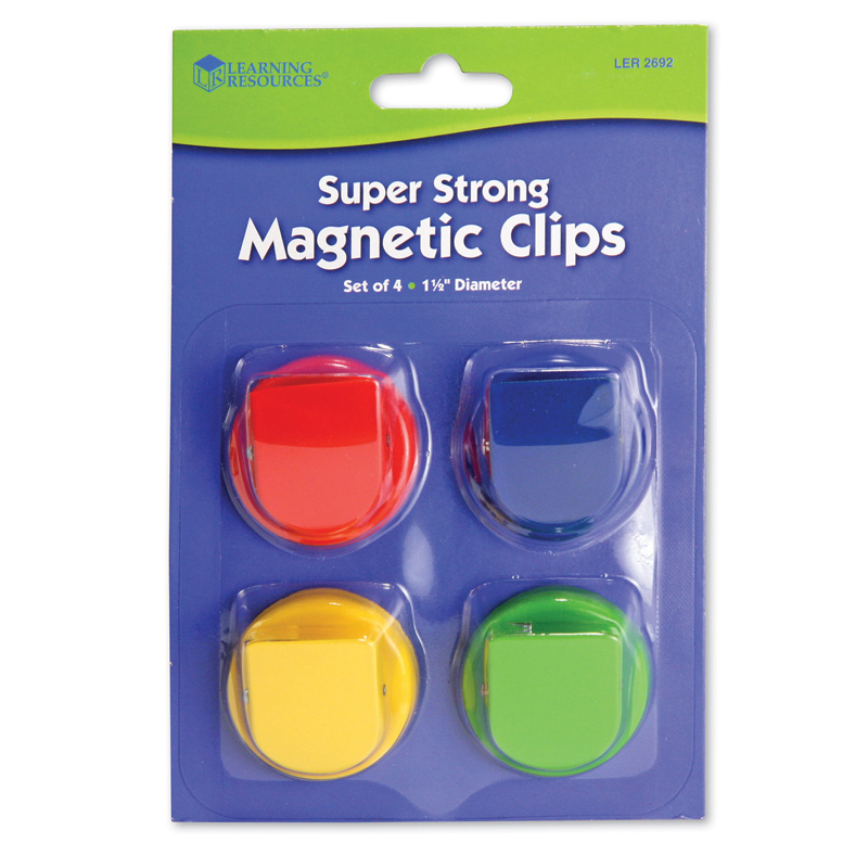 Super+Strong+Magnetic+Clips%2C+Assorted+Colors%2C+Pack+of+4