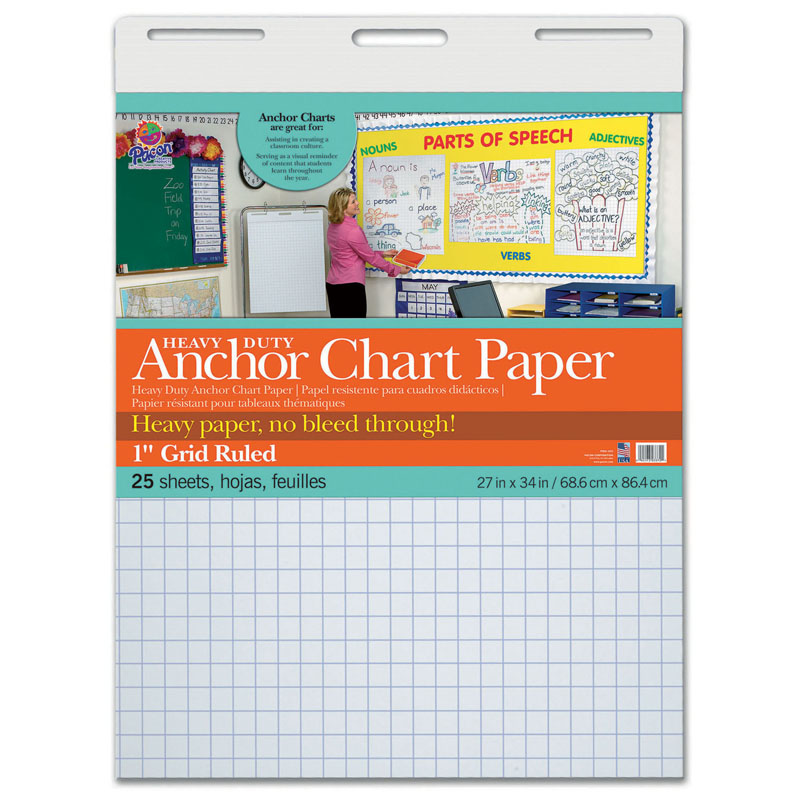 Heavy+Duty+Anchor+27X34+1In+Grid+Ruled+Chart+Paper
