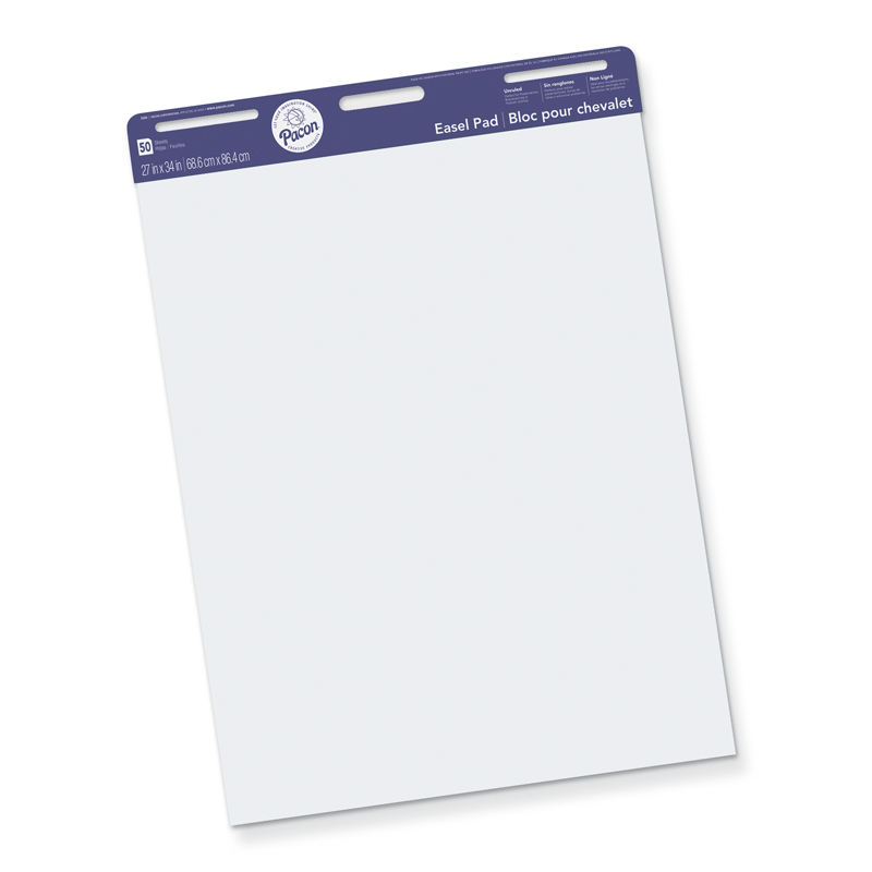 Easel+Pad%2C+Non-Adhesive%2C+White%2C+Unruled+27%22+x+34%22%2C+50+Sheets