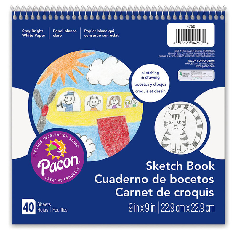 Sketch+Book%2C+White%2C+9%22+x+9%22%2C+40+Sheets