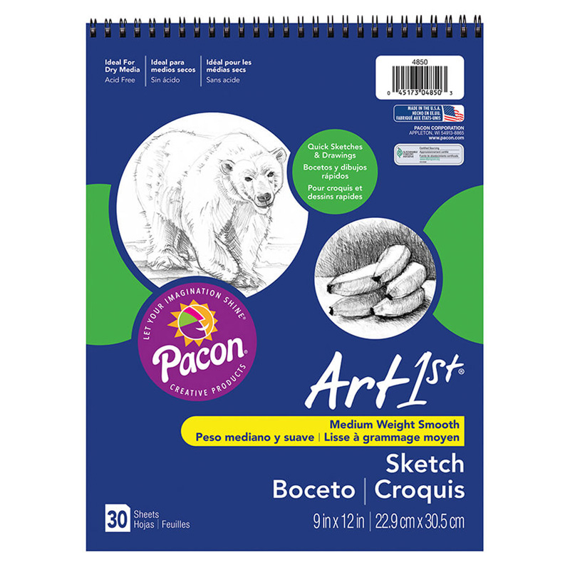 Sketch+Book%2C+Standard+Weight%2C+9%26quot%3B+x+12%26quot%3B%2C+30+Sheets