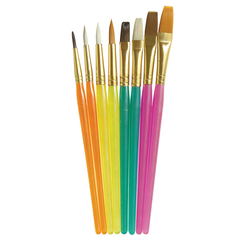 Creativity+Street%26reg%3B+Acrylic+Paint+Brush+Assortment%2C+Assorted+Colors+%26+Sizes%2C+8+Per+Pack%2C+6+Packs