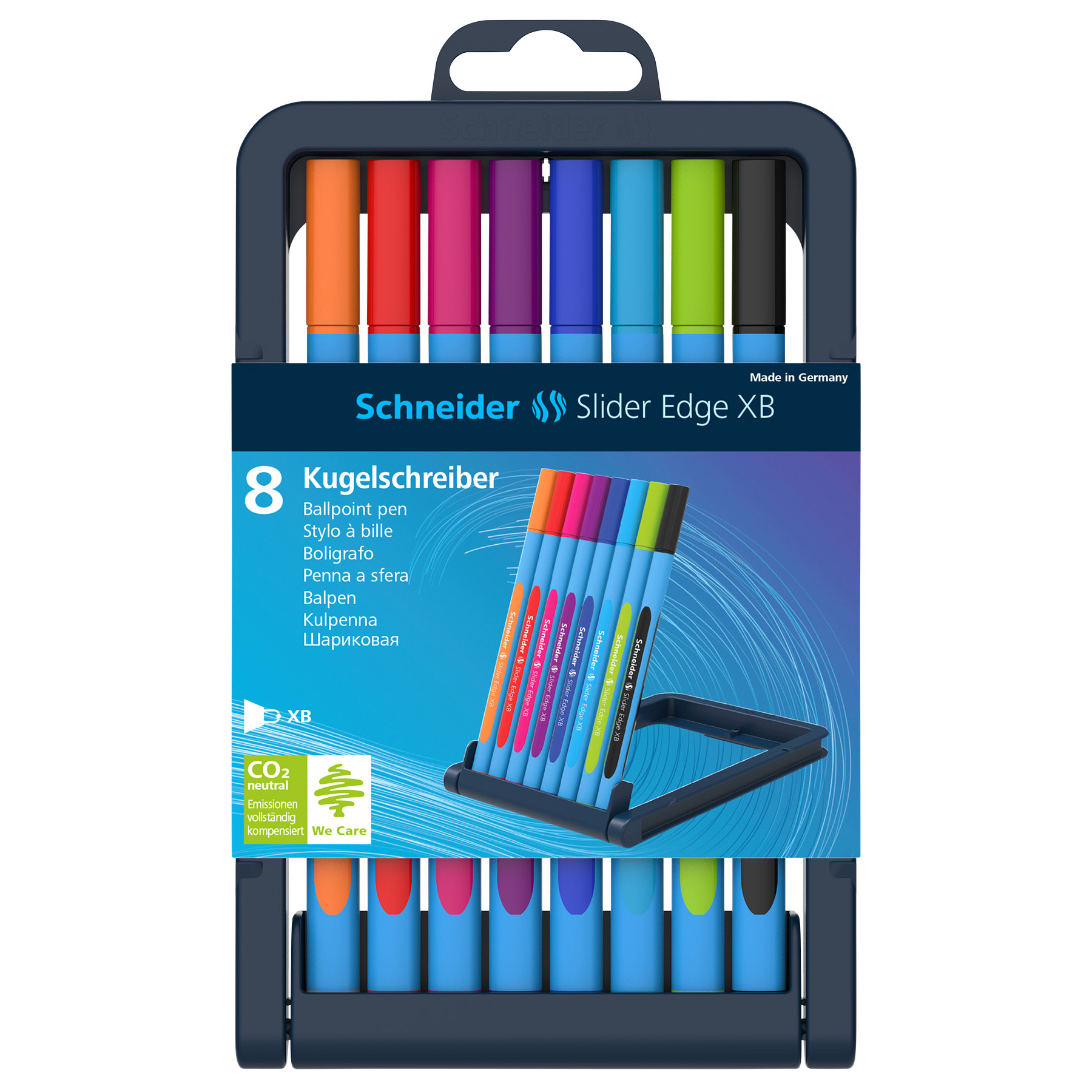 Schneider+8+Color+Assortment+Slider+Edge+Xb+Ballpoint+Pen