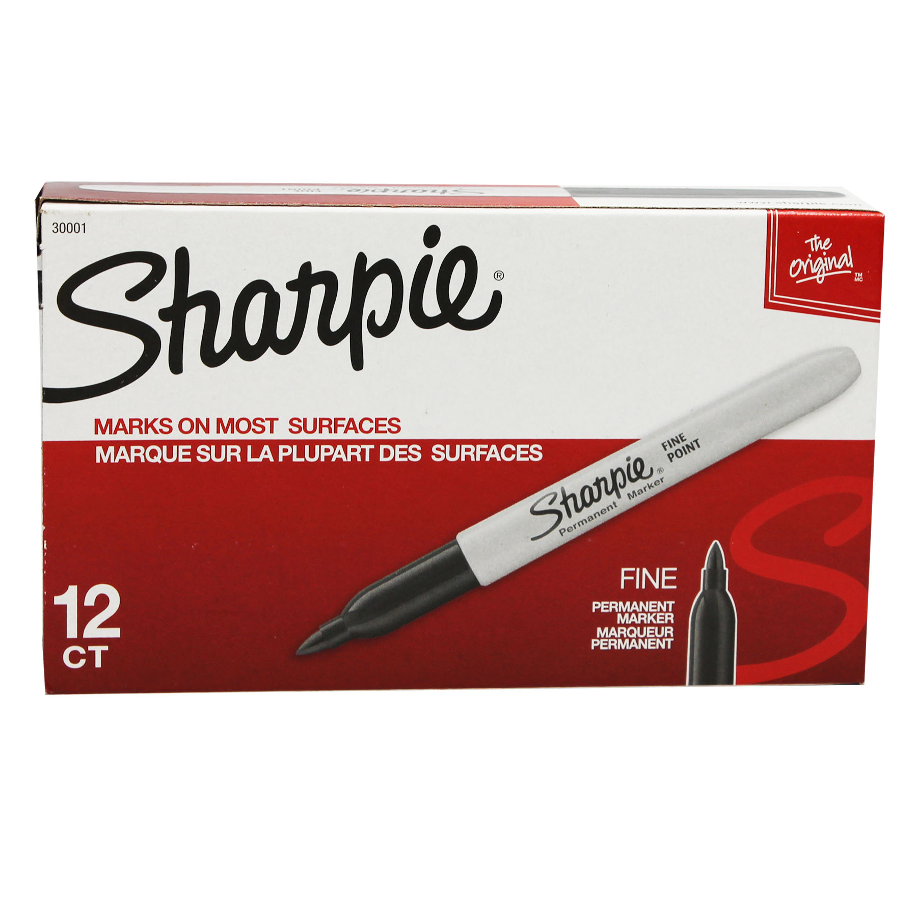 Fine+Point+Permanent+Marker%2C+Black%2C+Box+of+12