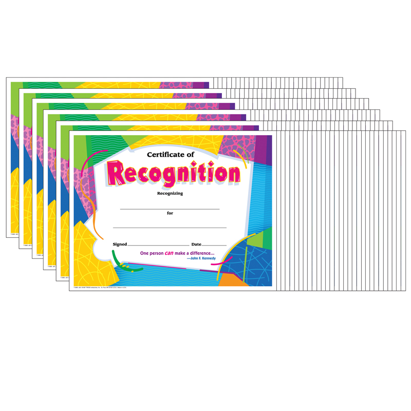 TREND+Certificate+of+Recognition+Colorful+Classics+Certificates%2C+30+Per+Pack%2C+6+Packs