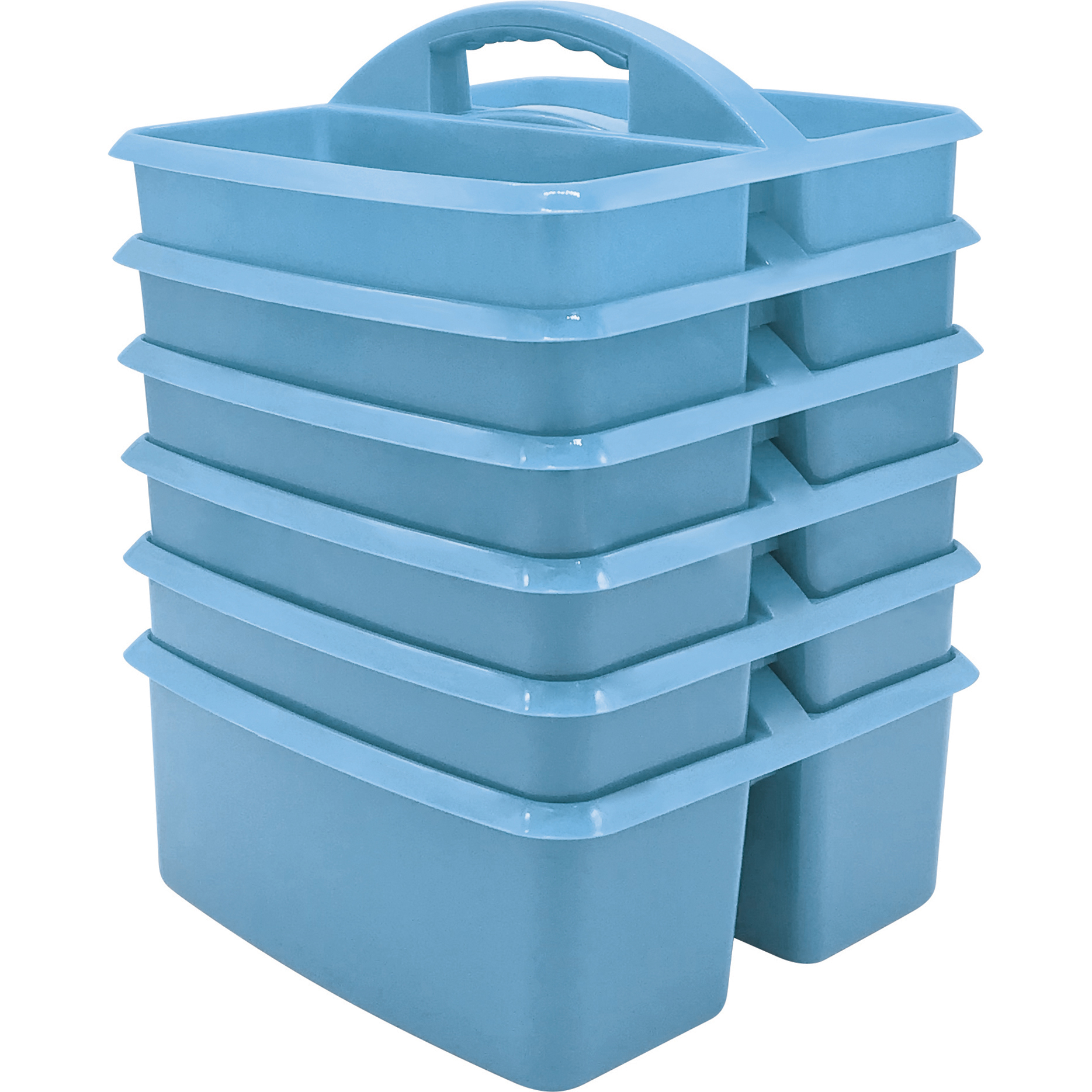 %286+Ea%29+Light+Blue+Plastic+Storage+Caddy