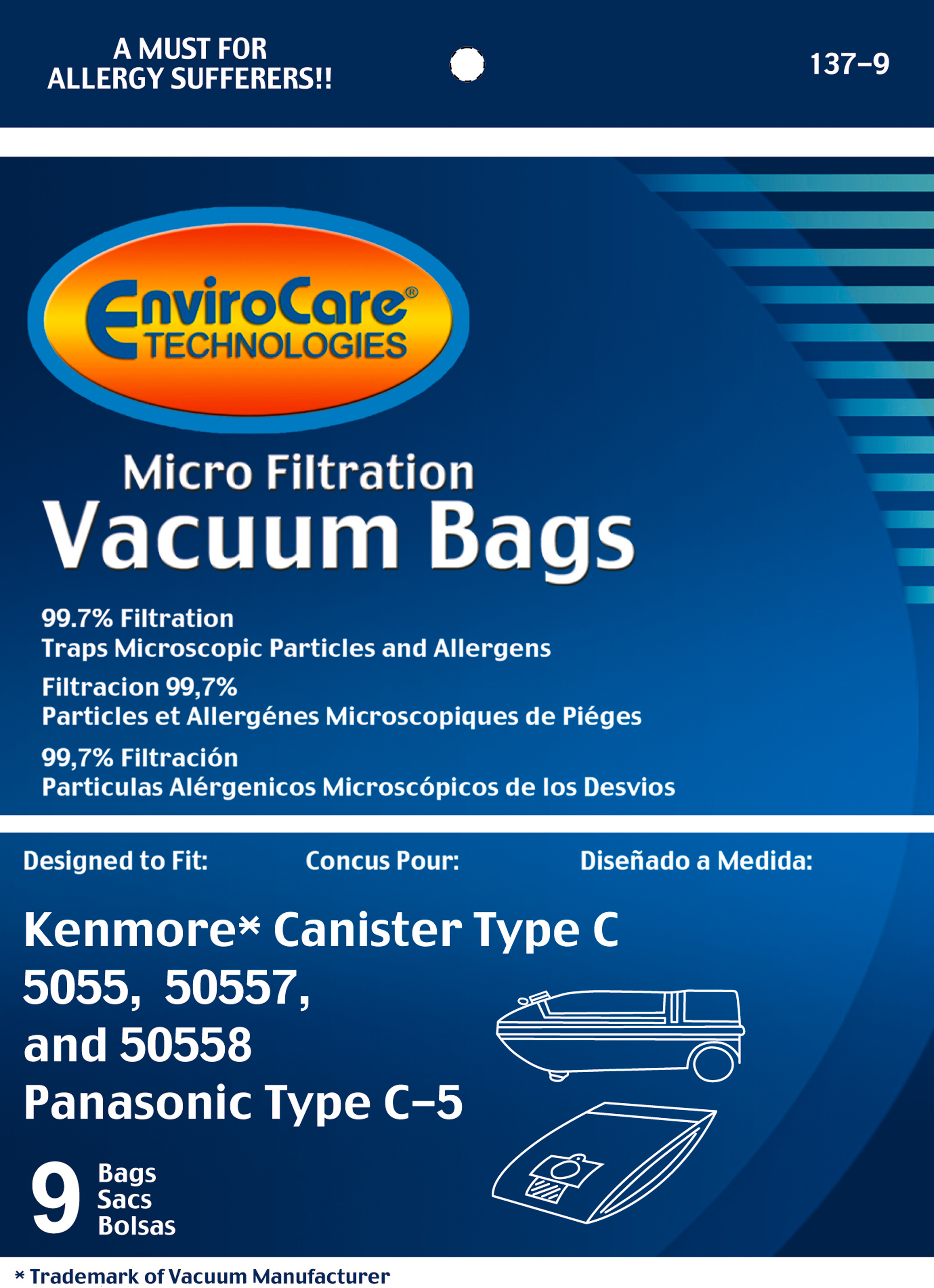 Envirocare+Kenmore+Type+C+and+Panasonic+C-5+Micro+with+closure+Pack+of+9%2C++Equivalent+to+Panasonic+MC-V150M