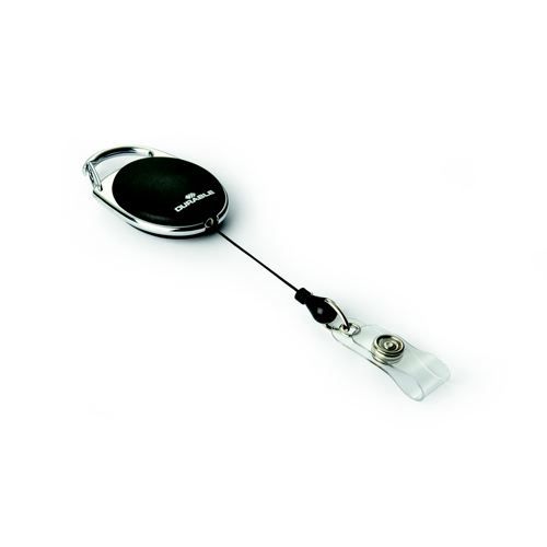 Durable+Badge+Reel+Style+Snap+Hook+Fastener+Black+Pack+10