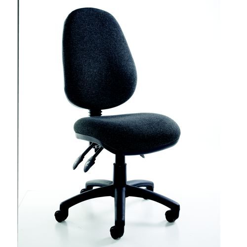 Vantage+Fabric+2+Lever+Operator+Chair+Gas+Height+Adjustment+No+Arms+Charcoal