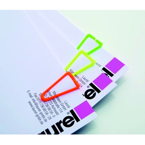 Laurel+Plastic+Paper+Clips+35mm+Assorted+Pack+200