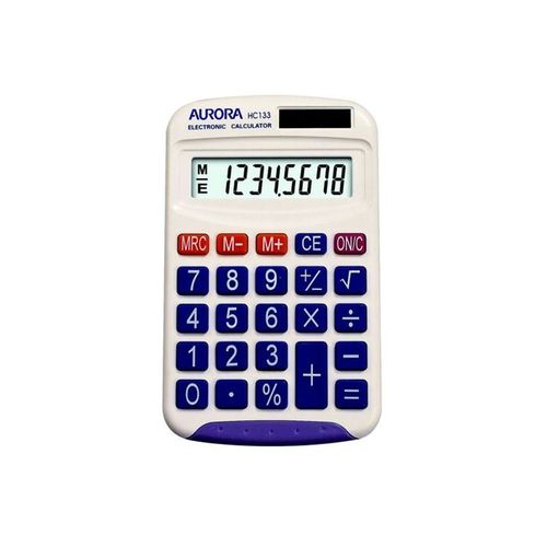 Aurora+HC133+Handheld+Calculator+Battery%2FSolarpower+8+Digit+3+Key+Memory