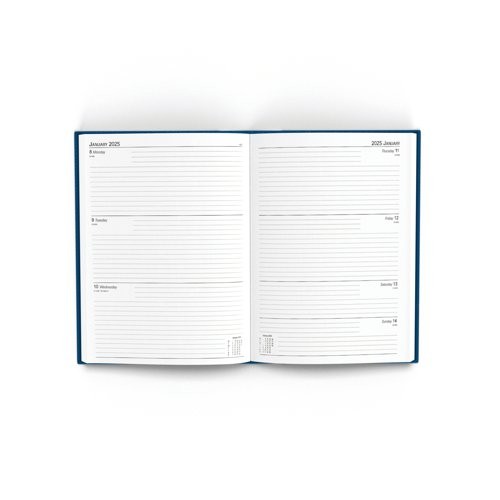 Desk+Diary+Week+To+View+A4+Blue+2025