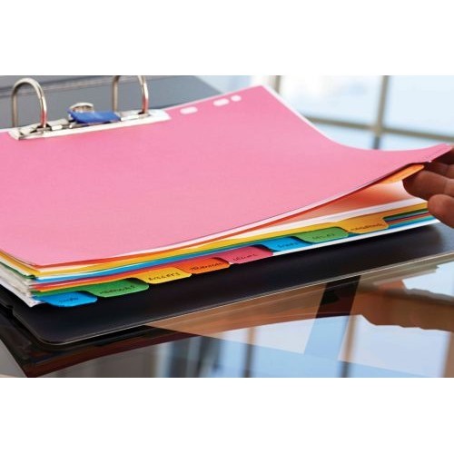 Elba+Bright+Manilla+Dividers+10+Part+Card+A4+Multi