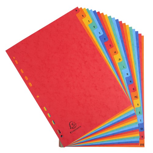 Exacompta+20+Part+AZ+225gsm+Assorted
