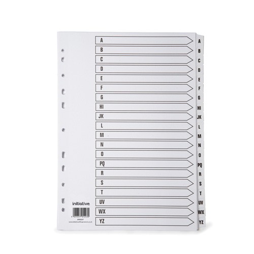 Initiative+White+Board+A4+160gsm+Divider+A-Z+Mylar+Tab