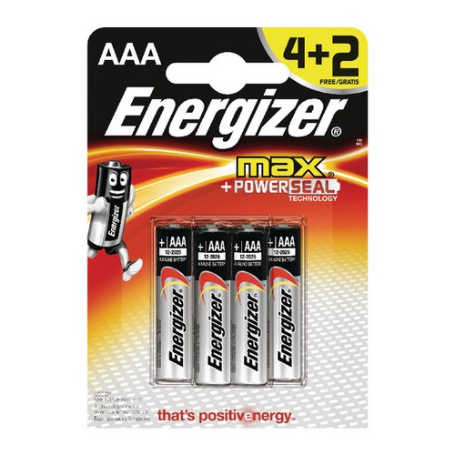 Energizer+Max+AAA%2FE92+Batteries+BP+6+4%2B2+Pack