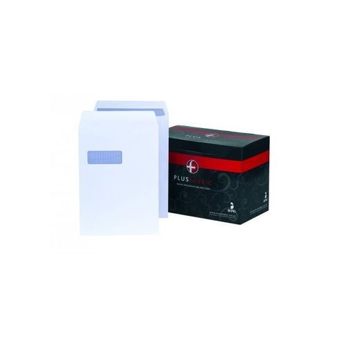 Plus+Fabric+C4+Window+Envelopes+Self+Seal+120gsm+White+%28Pack+of+250%29+H27070