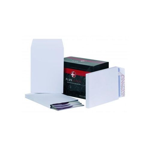 Plus+Fabric+Gusset+C4+Envelopes+White+Peel+and+Seal+120gsm+%28Pack+of+100%29+C26766