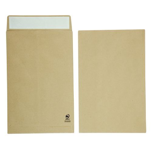 15x10+Manilla+Gusset+Pocket+Plain+381x254x25mm+Peel+%26+seal+140gsm+Box+125