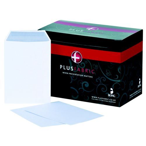 Plus+Fabric+C4+Envelopes+120gsm+Self+Seal+White+%28Pack+of+250%29+L26370