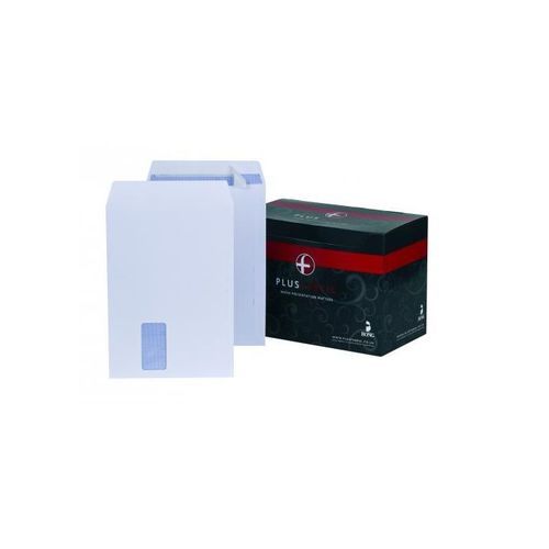 Plus+Fabric+C4+Window+Envelopes+120gsm+Peel+and+Seal+White+%28Pack+of+250%29+F28749