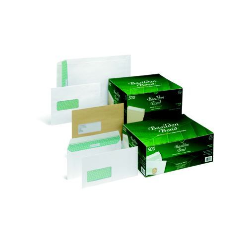 Basildon+Bond+Envelope+C5+Window+White+120gsm+Pack+500