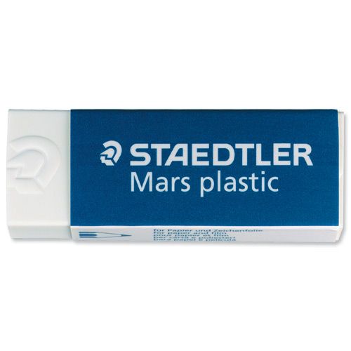 Staedtler+Mars+Plastic+Eraser+Premium+Quality+Selfcleaning+55x23x12mm+Pack+2