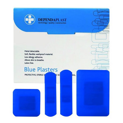 Reliance+Medical+Dependaplast+Blue+Plasters+Assorted+%28Pack+of+100%29+546
