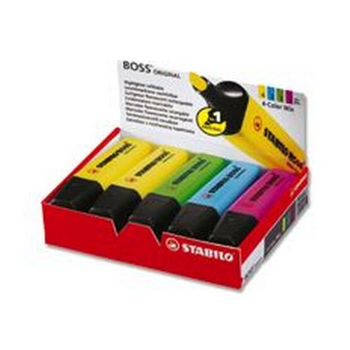 Stabilo+Boss+Highlighters+Chisel+Tip+25mm+Line+Assorted+Pack+10