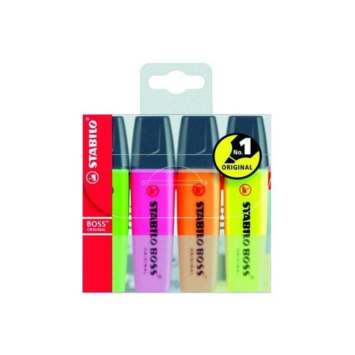 Stabilo+Boss+Highlighters+Chisel+Tip+25mm+Line+Assorted+Wallet+4