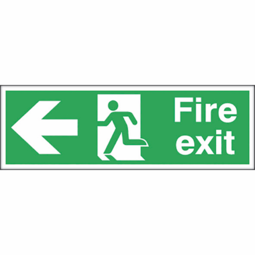 Fire+Exit+Safety+Sign+Running+Man+Arrow+Left+150x450mm+SelfAdhesive