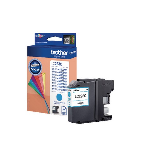 Brother+LC223C+Ink+Cartridge+Yield+550+Pages+Cyan