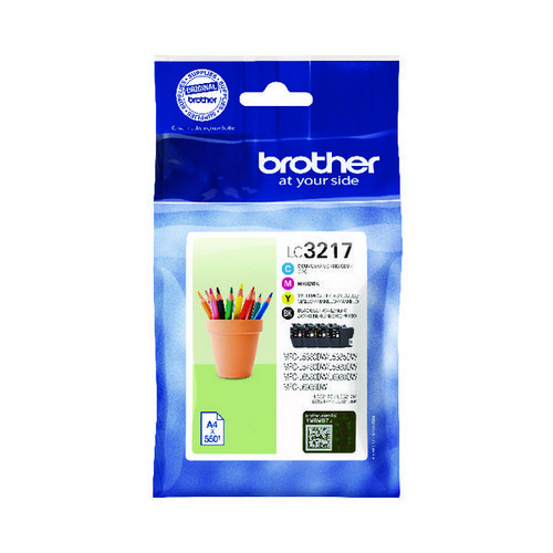Brother+LC3217VAL+Ink+Cartridge+Value+Pack+1+each+of+LC3217BK+LC3217C+LC3217M+LC3217Y