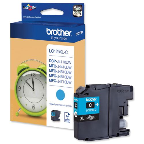 Brother+LC125XLC+Cyan+Ink+Cartridge