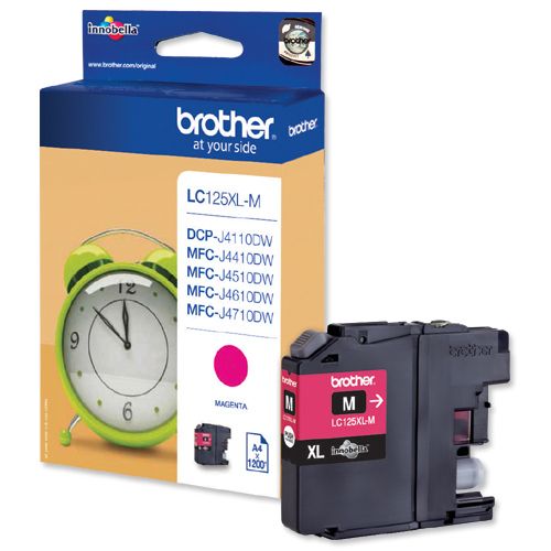 Brother+LC125XLM+Magenta+Ink+Cartridge