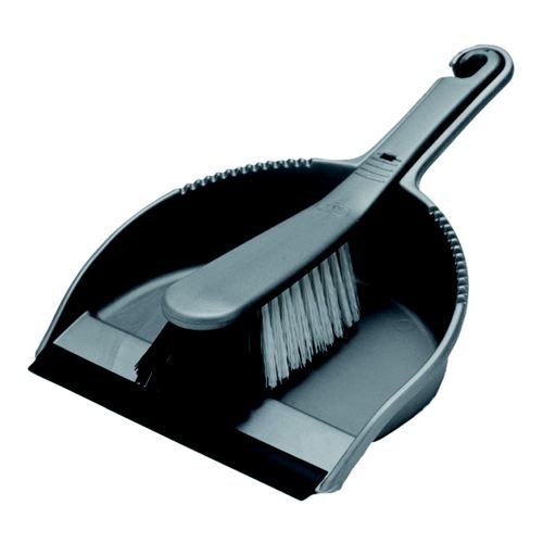 Addis+Soft+Dustpan+Set+Metallic