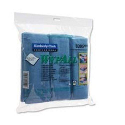 Wypall+Microfibre+Cleaning+Cloths+for+Dry+or+Damp+Multisurface+Use+Blue+Pack+6