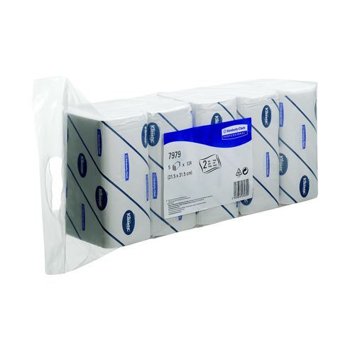 Kleenex+Ultra+Hand+Towels+2ply+217x318mm+116+Sheets+per+Sleeve+White+Pack+5