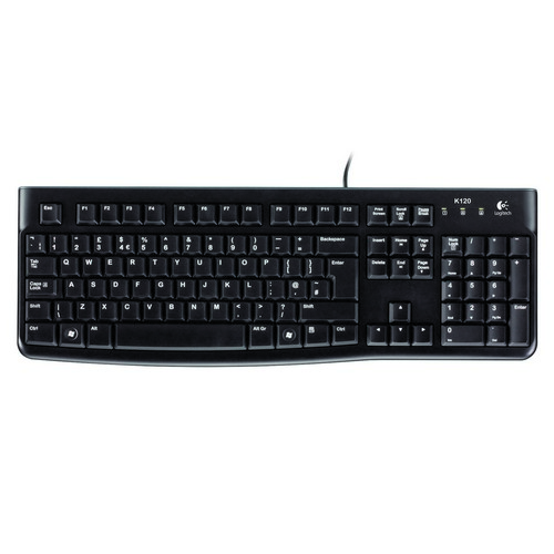 Logitech+K120+Business+Keyboard+Black+%28Spill+resistant+with+low+profile+quiet+keys%29+920002524